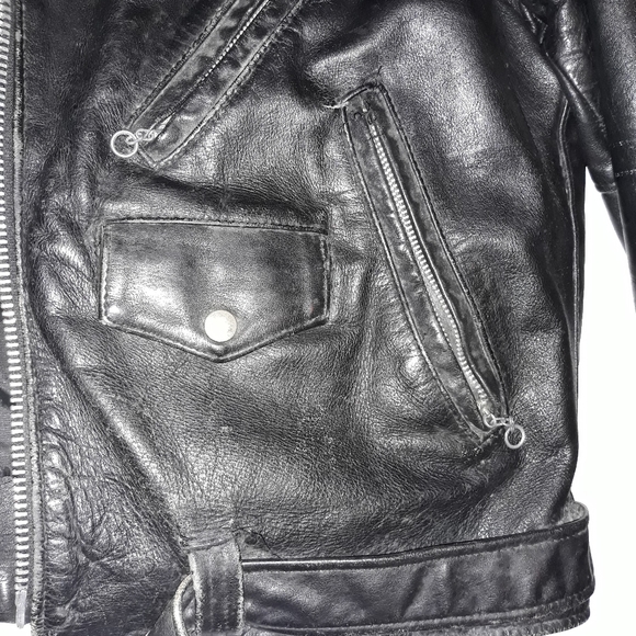Vintage 70s leather jacket sz.44 - Picture 9 of 11